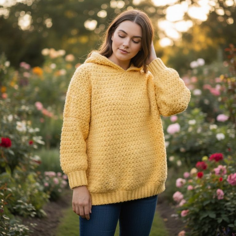 COZY OVERSIZED CROCHET SWEATER DRESS SUZETTE STITCH, (11)